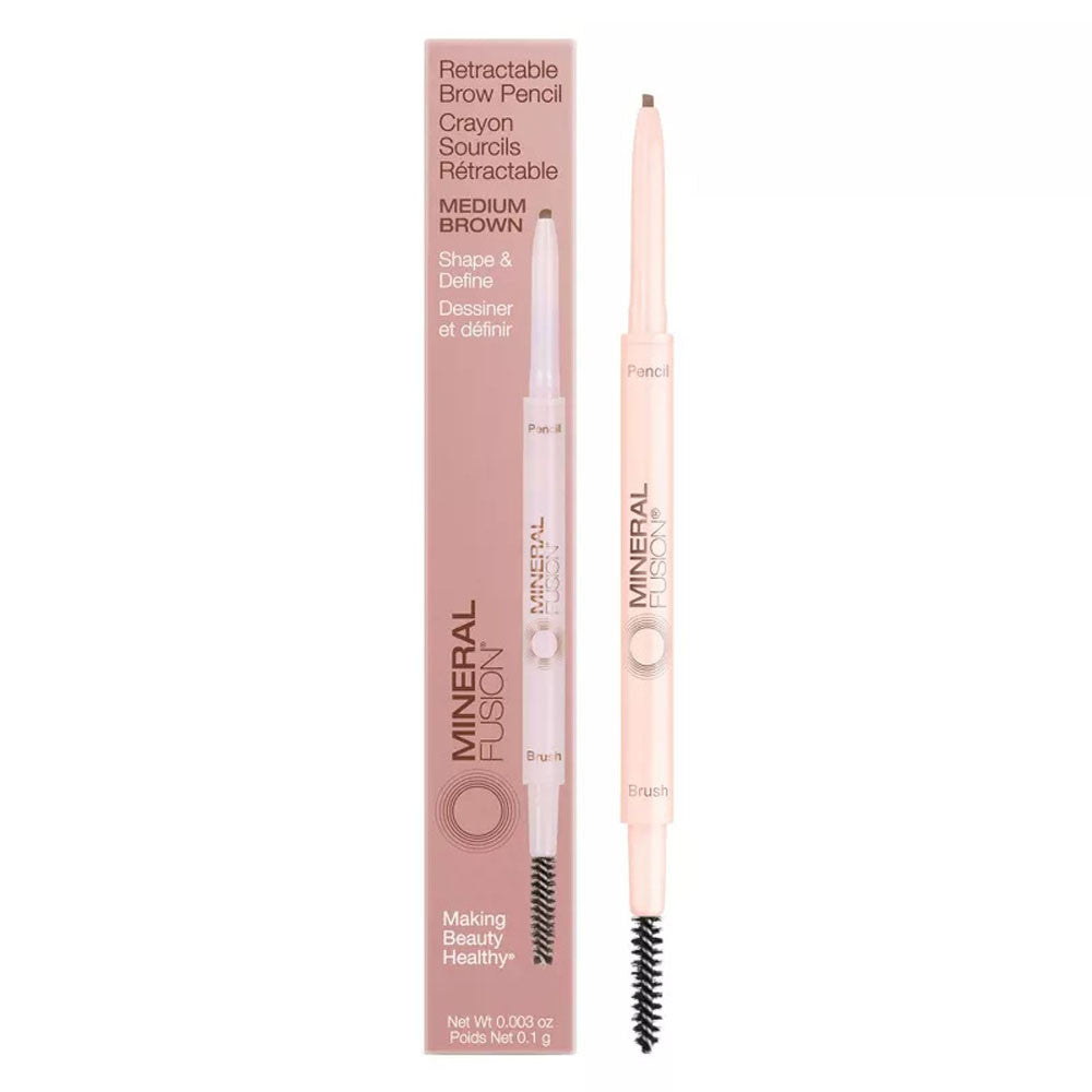 Mineral Fusion Retractable Brow Pencil, Medium Brown, 0.03 Oz